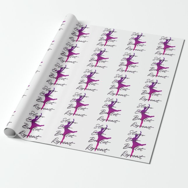 Sleep Eat Ballet Repeat Wrapping Paper | Dance  (Unrolled)