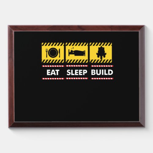Sleep Eat Build Repeat Building Blocks Bricks Award Plaque