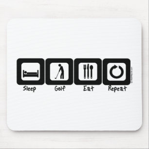 Sleep Golf Eat Repeat Mouse Pad