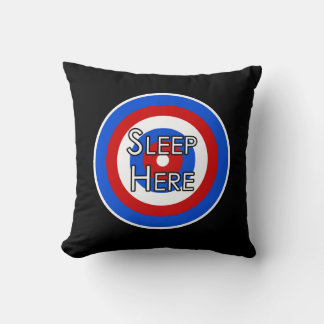 "Sleep Here" Target Funny Pillow