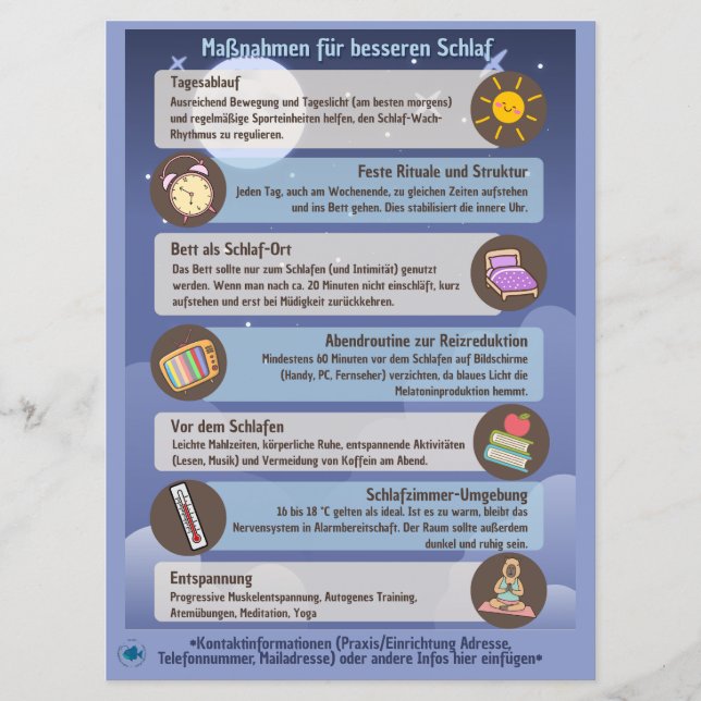 Sleep Hygiene Information Sheets for Clients/Patie Save The Date (Front)