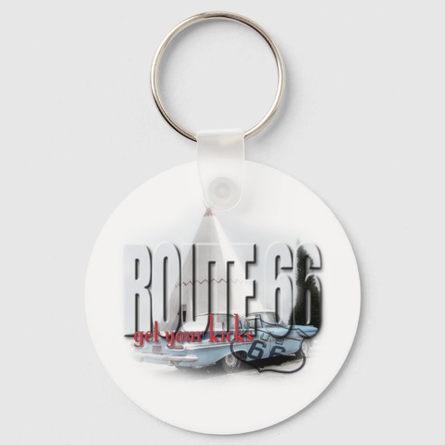 Sleep in a Wigwam - Route 66 Keychain (Front)