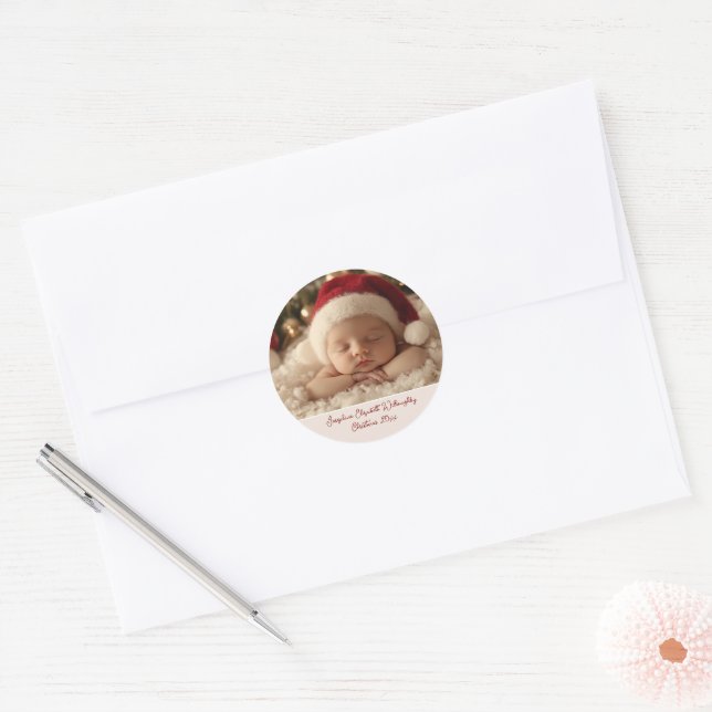 Sleep in Heavenly Peace  Classic Round Sticker (Envelope)