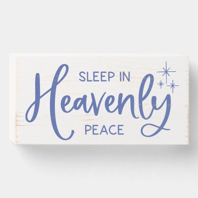 Sleep In Heavenly Peace Wooden Box Sign (Front Horizontal)