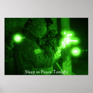 Sleep in Peace Tonight Military Poster