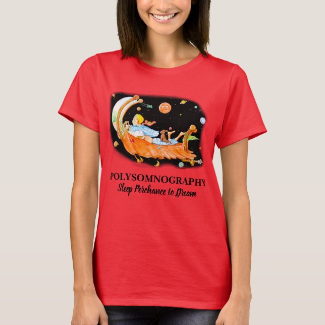 SLEEP LAB POLYSOMNOGRAPHY Red T-Shirt (Front)