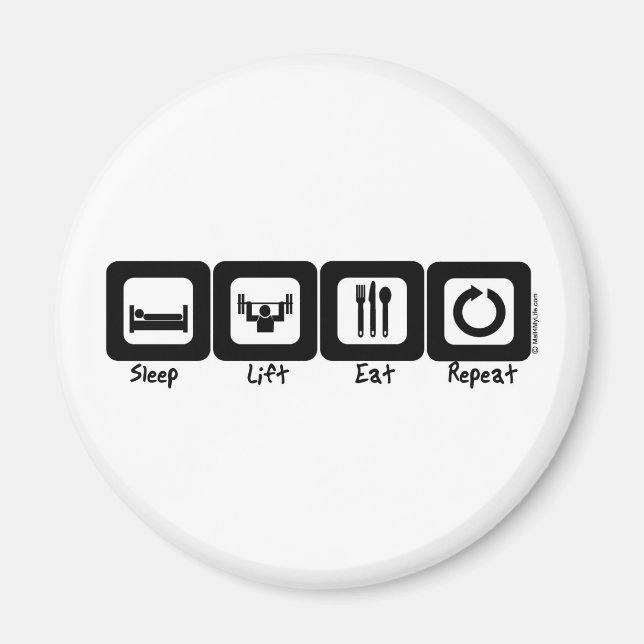 Sleep Lift Eat Repeat Magnet (Front)