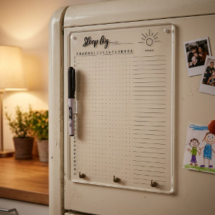 Sleep log diary, sleep tracker tracker dry erase board