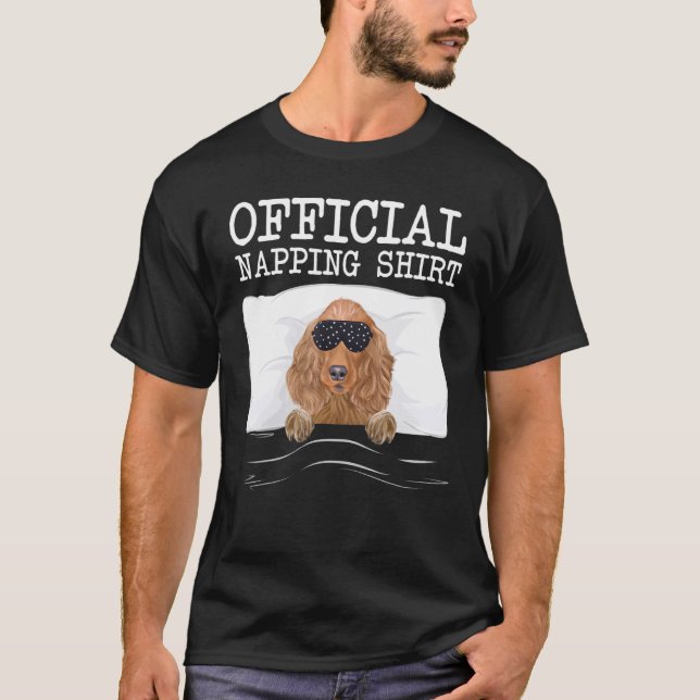 Sleep Mask Official Napping Cocker Spaniel Sleepin T-Shirt (Front)