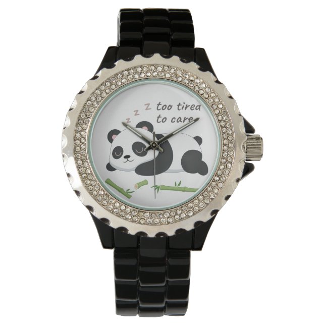 Sleep Mode Panda – Cute Lazy Bear Art Watch (Front)