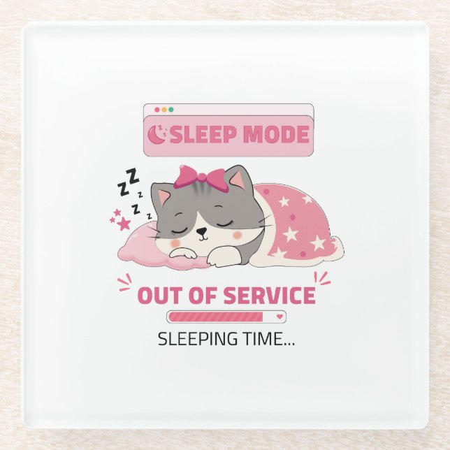 sleep mood glass coaster (Front)