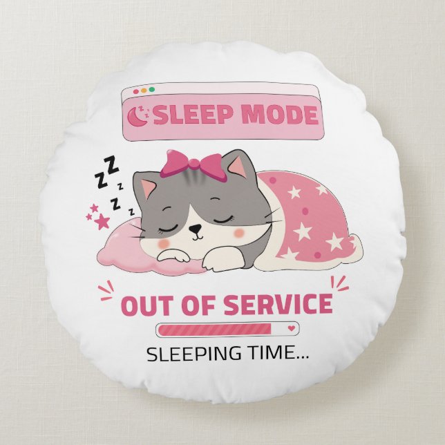 sleep mood round pillow (Front)