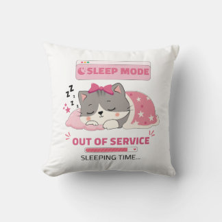 sleep mood throw pillow
