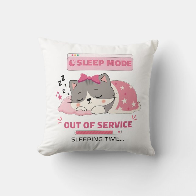 sleep mood throw pillow (Front)