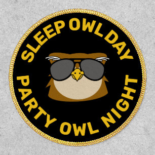 Sleep Owl Day Party Owl Night Patch