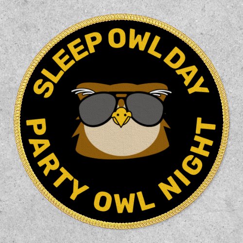 Sleep Owl Day Party Owl Night Patch