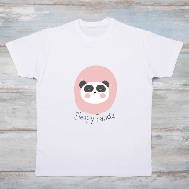 Sleep Panda Printed Modern White baby T-Shirt (Creator Uploaded)