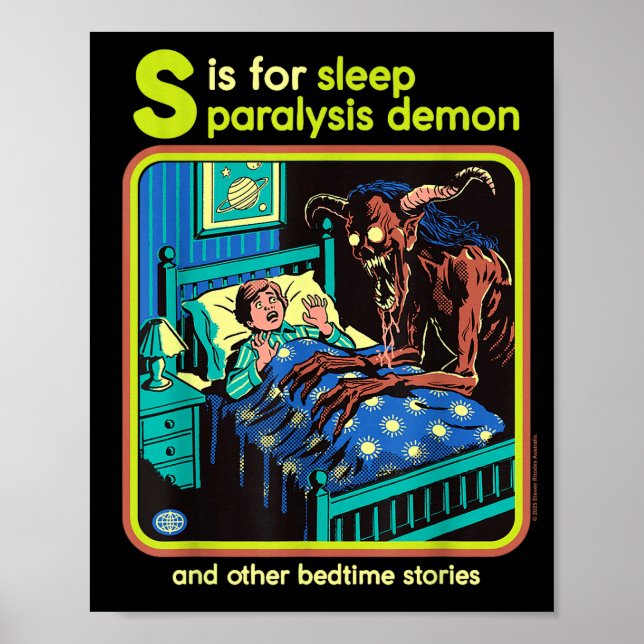 Sleep Paralysis Demon Sarcastic Retro Funny Adult  Poster (Front)