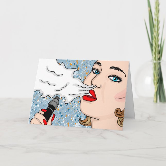 Sleep, Play, Vape and Eat Birthday Cake Card (Front)