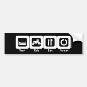 Sleep Ride Eat Repeat Bumper Sticker
