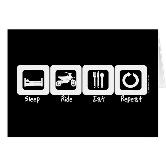 Sleep Ride Eat Repeat Cards (Front Horizontal)