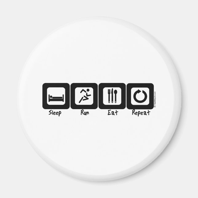 Sleep Run Eat Repeat Magnet (Front)