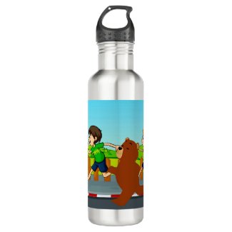 Sleep Running Stainless Steel Water Bottle