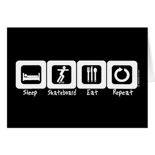 Sleep Skateboard Eat Repeat Cards (Front Horizontal)