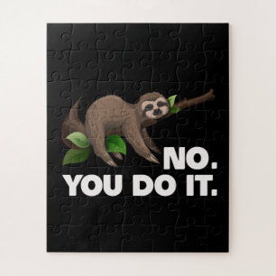 Sleep Sloth No You Do It Sloth Lovers Humorous Jigsaw Puzzle