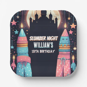 Sleep stars Sleepover Slumber Party 13th birthday Paper Plates