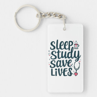 Sleep Study Save Lives Medical Design Keychain
