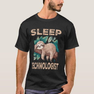 Sleep Tech Sleep Technologist Sloth Polysomnograph T-Shirt