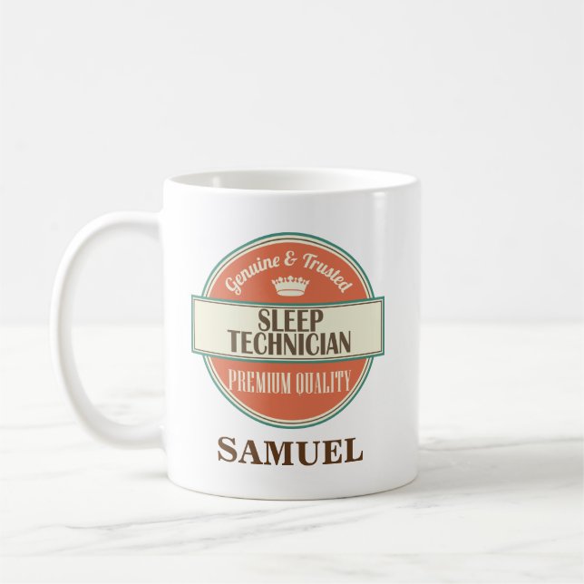 Sleep Technician Personalized Office Mug Gift (Left)