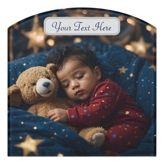 Sleep tight little one |  door sign (Contour Front)
