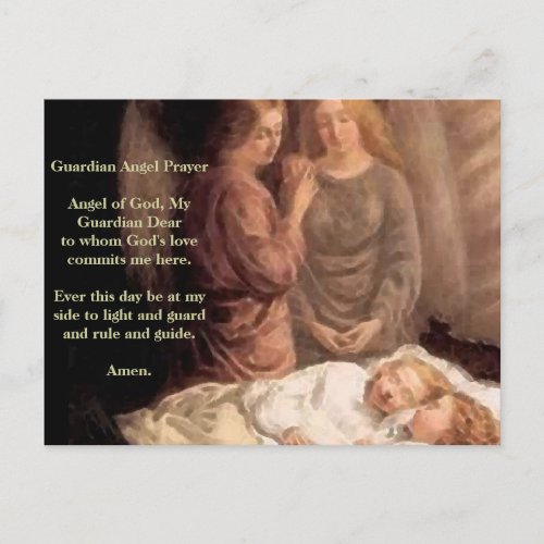 Sleep _ Two guardian angels and children Postcard