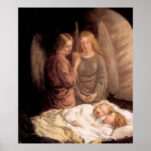 Sleep _ Two guardian angels and children Poster