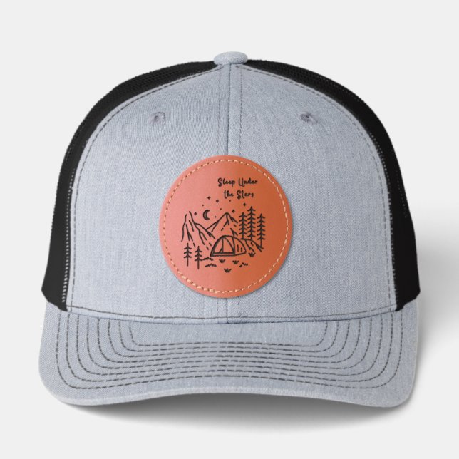Sleep Under the Stars Leather Patch Hat (Front)