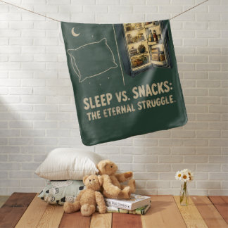Sleep Vs Snacks The Eternal Struggle Blanket