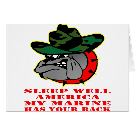 Sleep Well America My Marine Has Your Back USMC (Front Horizontal)