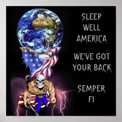 SLEEP WELL AMERICA WEVE GOT YOUR BACK POSTER