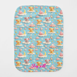 Sleep Well  Baby Burp Cloth