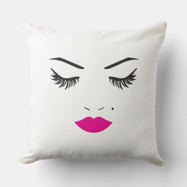 Sleep Well, Darling Throw Pillow (Front)
