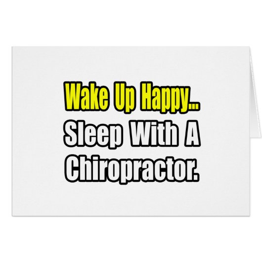 Sleep With a Chiropractor Cards (Front Horizontal)