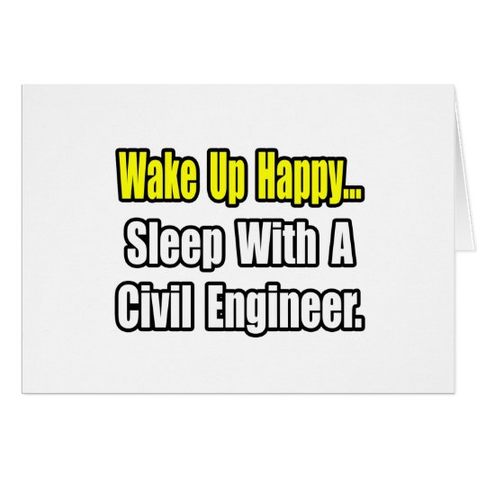 Sleep With A Civil Engineer Cards (Front Horizontal)