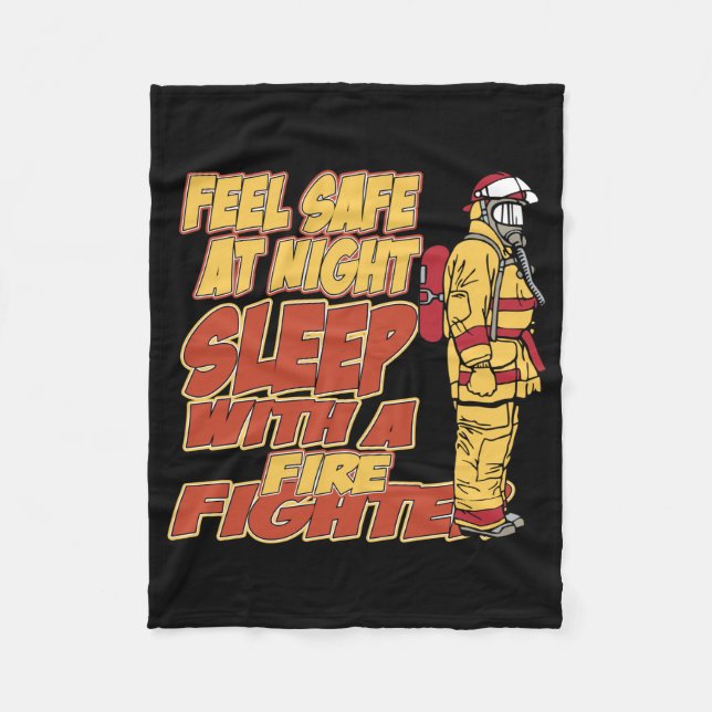 Sleep with a Firefighter Fleece Blanket (Front)