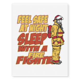 Sleep with a Firefighter Temporary Tattoos
