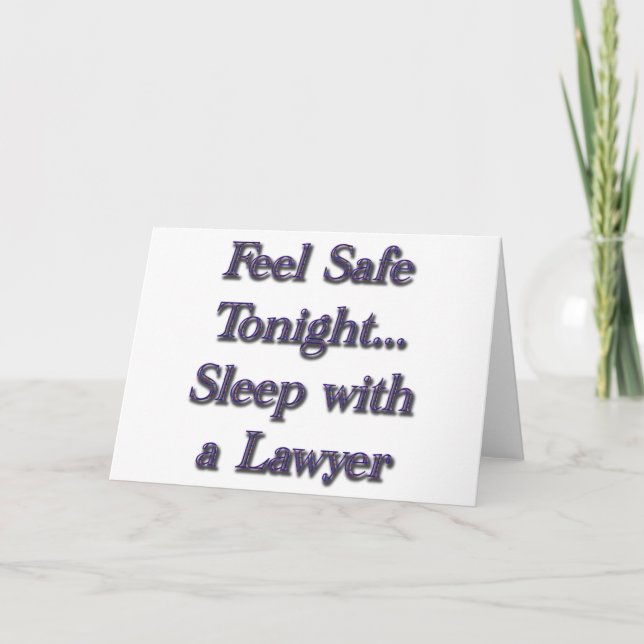 sleep with a lawyer card (Front)