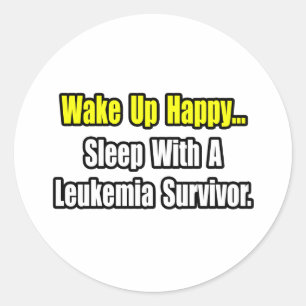 Sleep With a Leukemia Survivor Classic Round Sticker