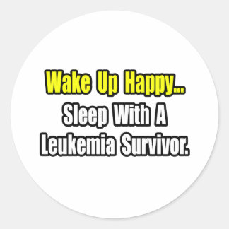 Sleep With a Leukemia Survivor Classic Round Sticker
