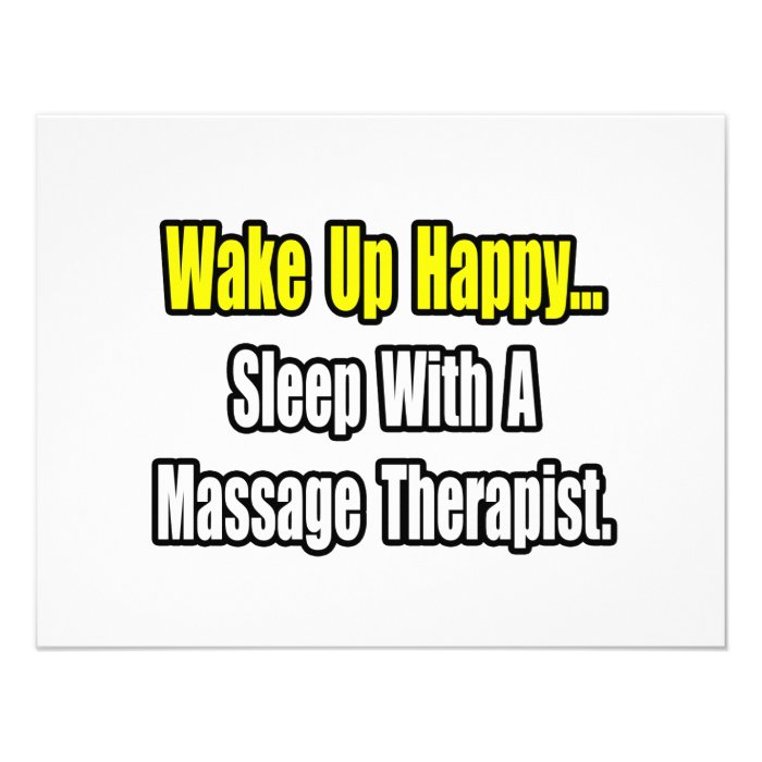 Sleep With A Massage Therapist Custom Invite